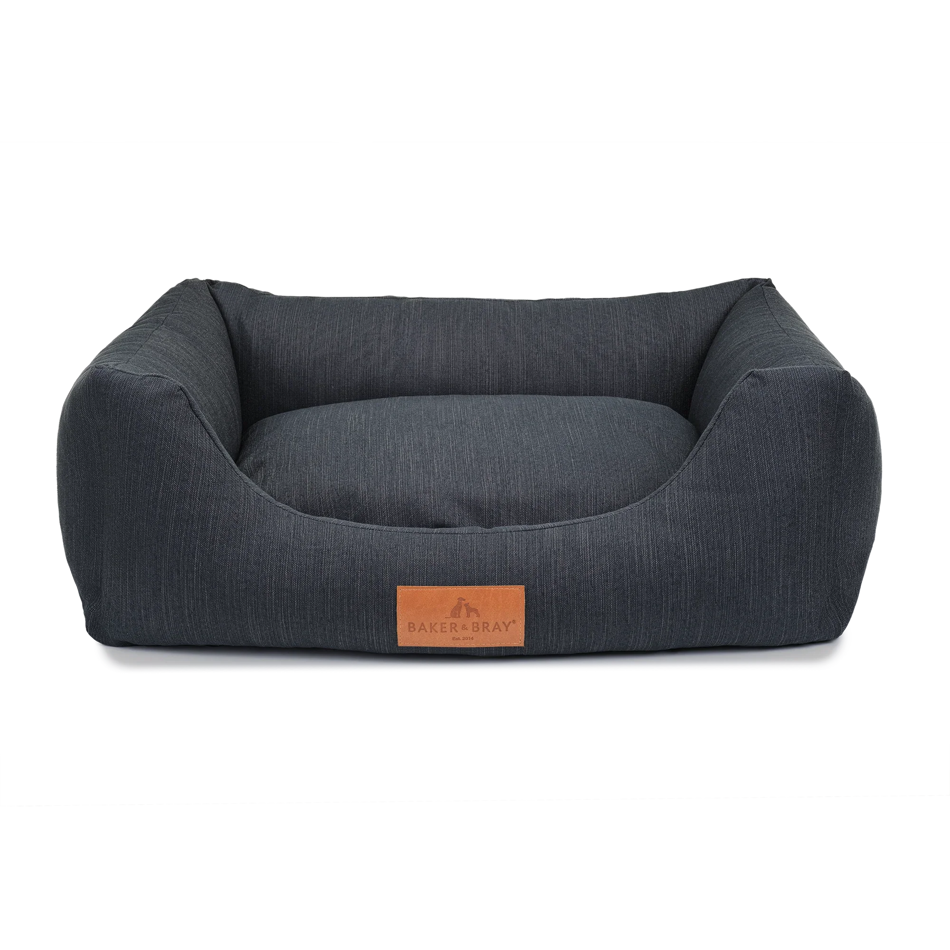 Slate grey interchangeable dog bed cover by Baker & Bray
