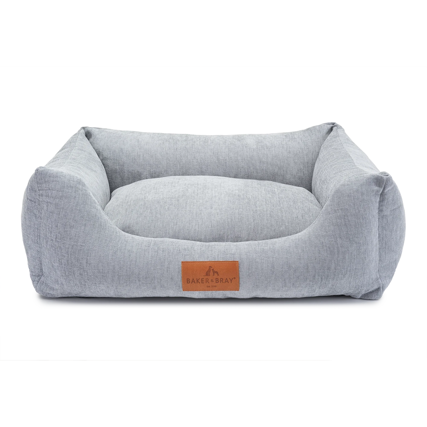 Stone grey interchangeable dog bed cover by Baker & Bray