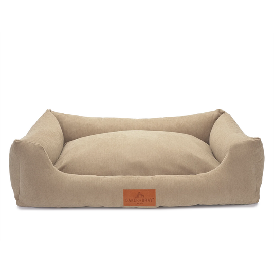 Baker & Bray ultimate orthopaedic dog bed oatmeal beige on white background