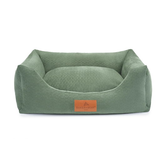 Baker & Bray ultimate orthopaedic dog bed sage green on white background