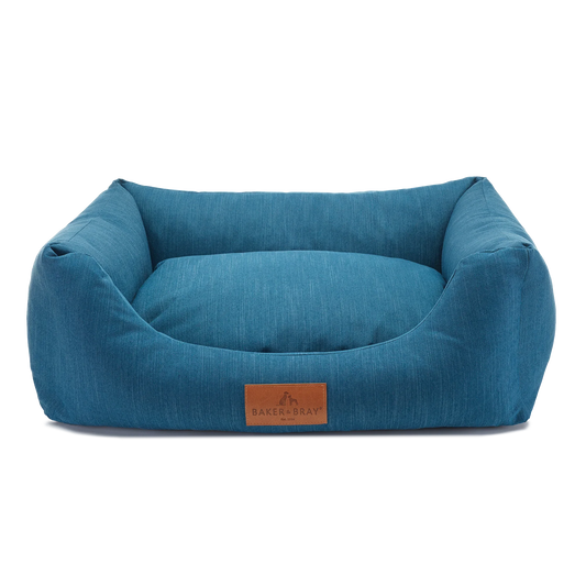 Baker & Bray ultimate orthopaedic dog bed teal blue on white background