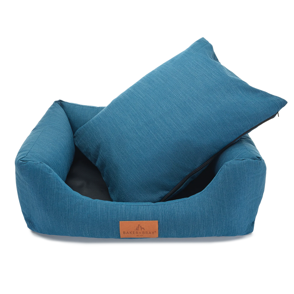 Baker & Bray ultimate orthopaedic dog bed teal blue with removable cushion