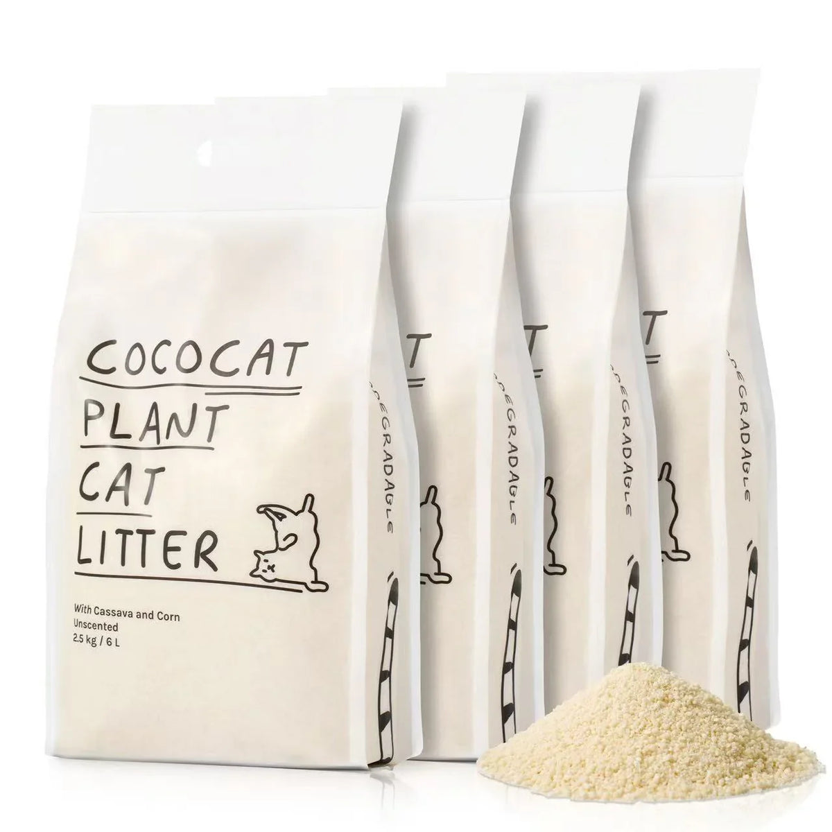 CocoCat Cassava Cat Litter multi-pack with loose litter