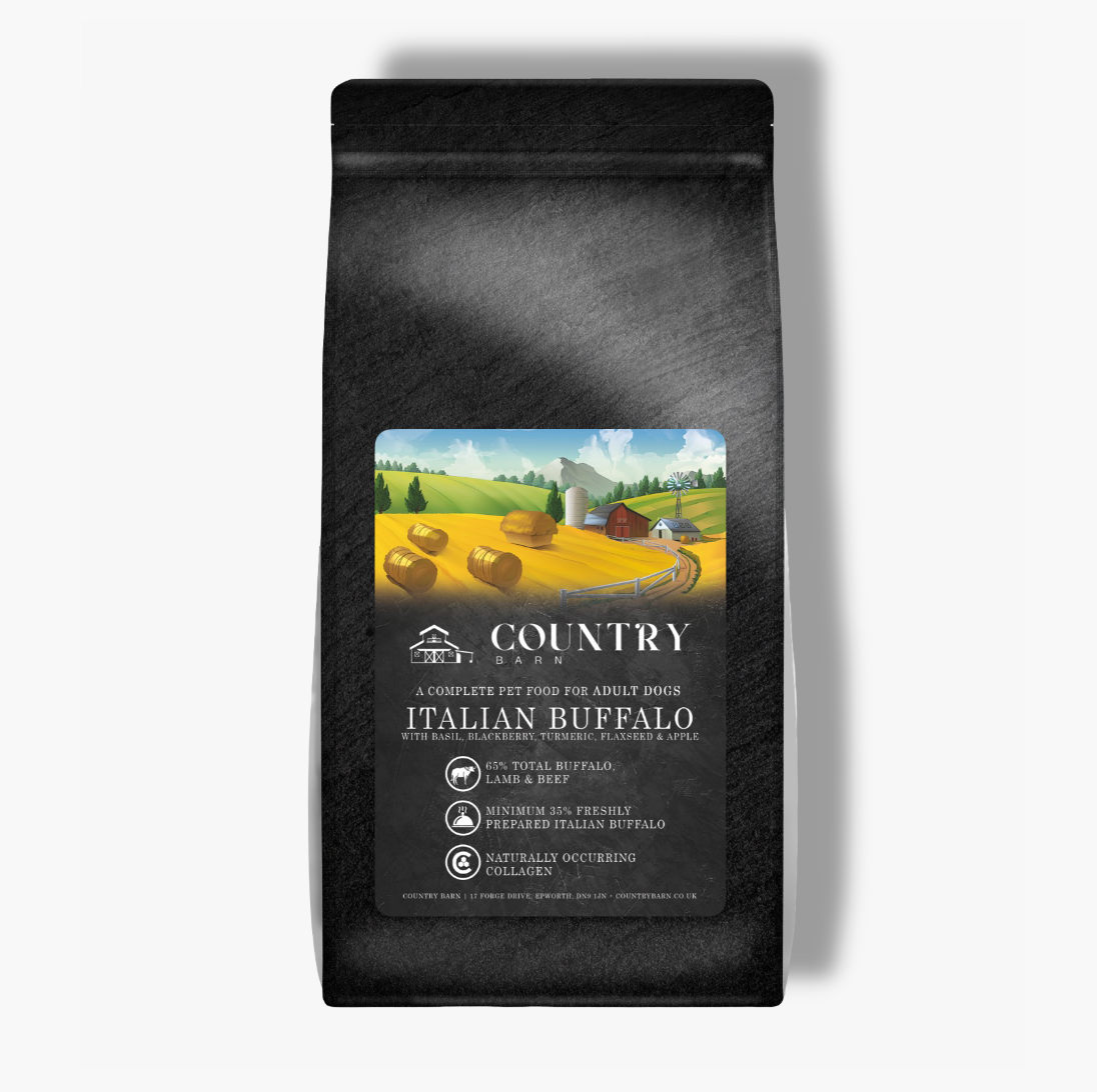 Country Barn Italian Buffalo Adult Dog Food packaging