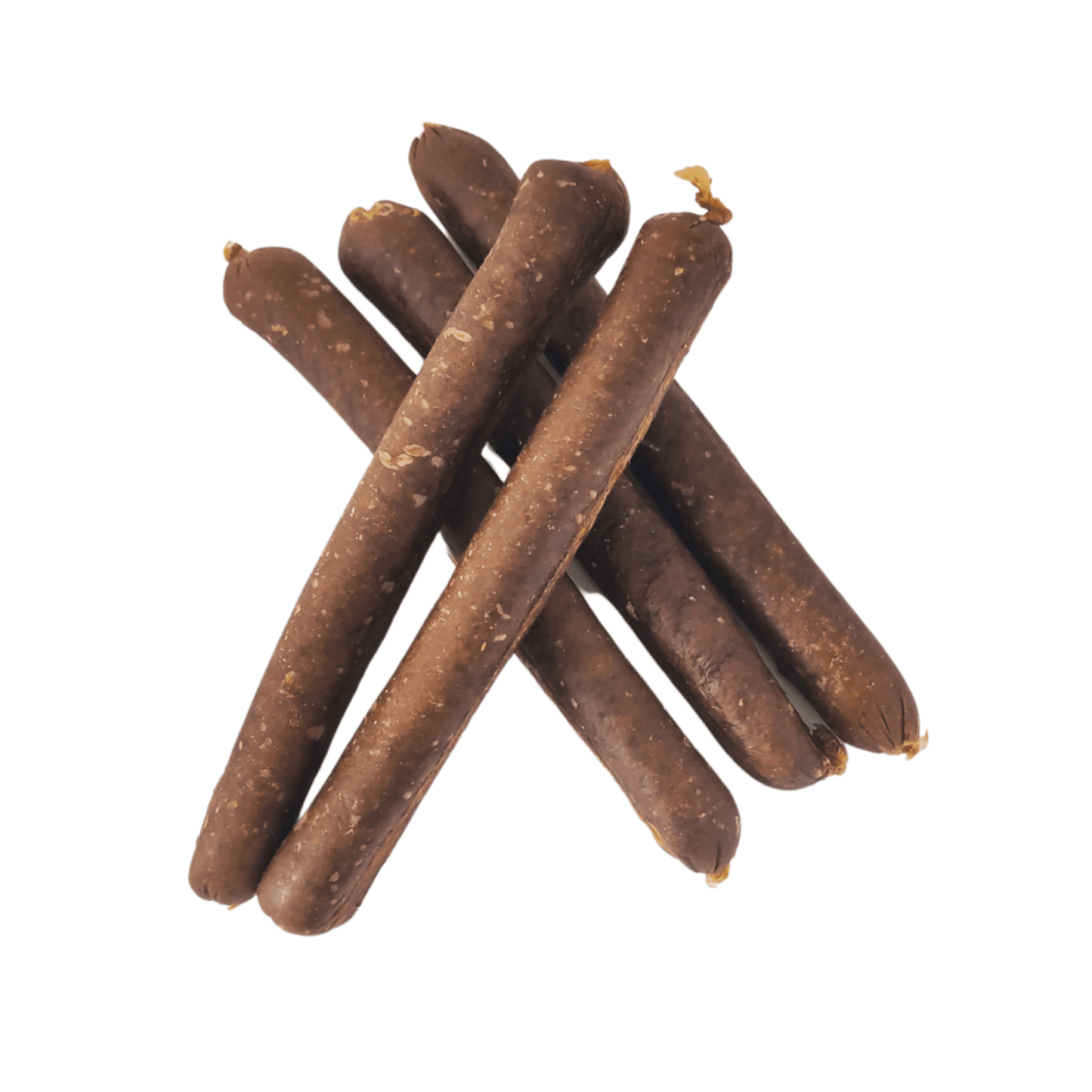 5 gourmet sticks natural dog treats on an all white background.