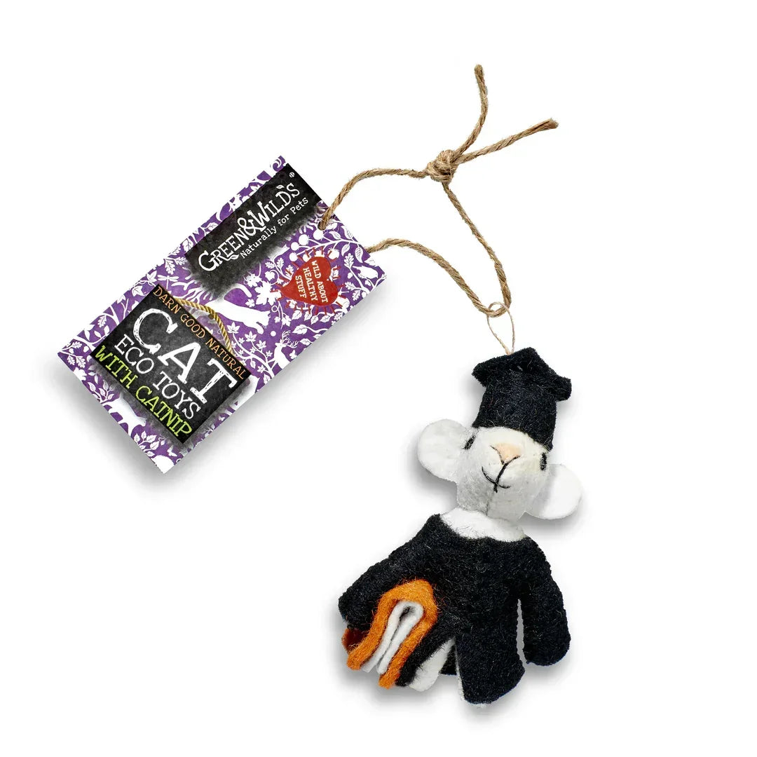 Green & Wild’s Archibald Mouse eco cat toy with catnip
