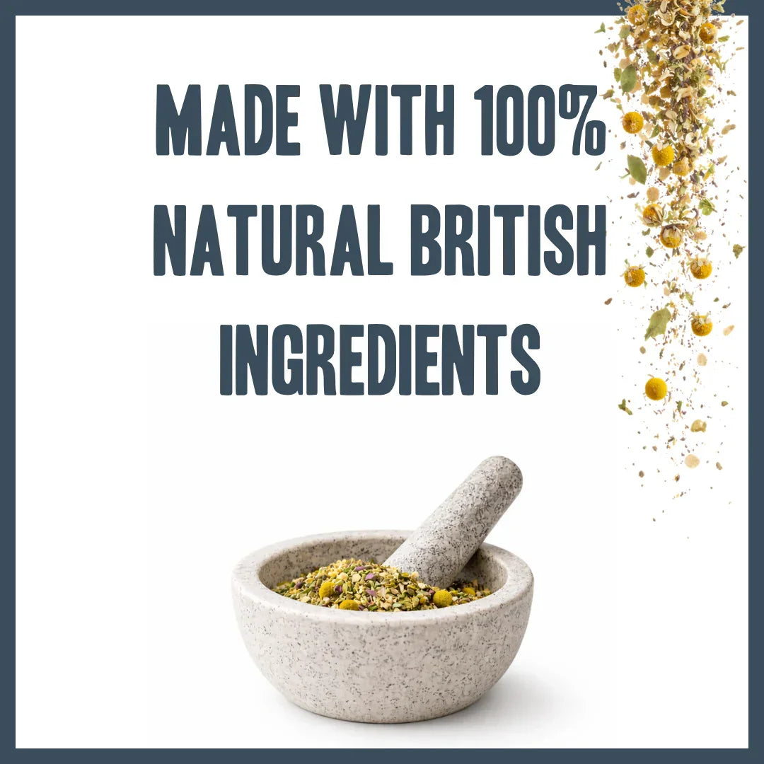 Natural British ingredients used in Herbacalm Calming Dog Supplements