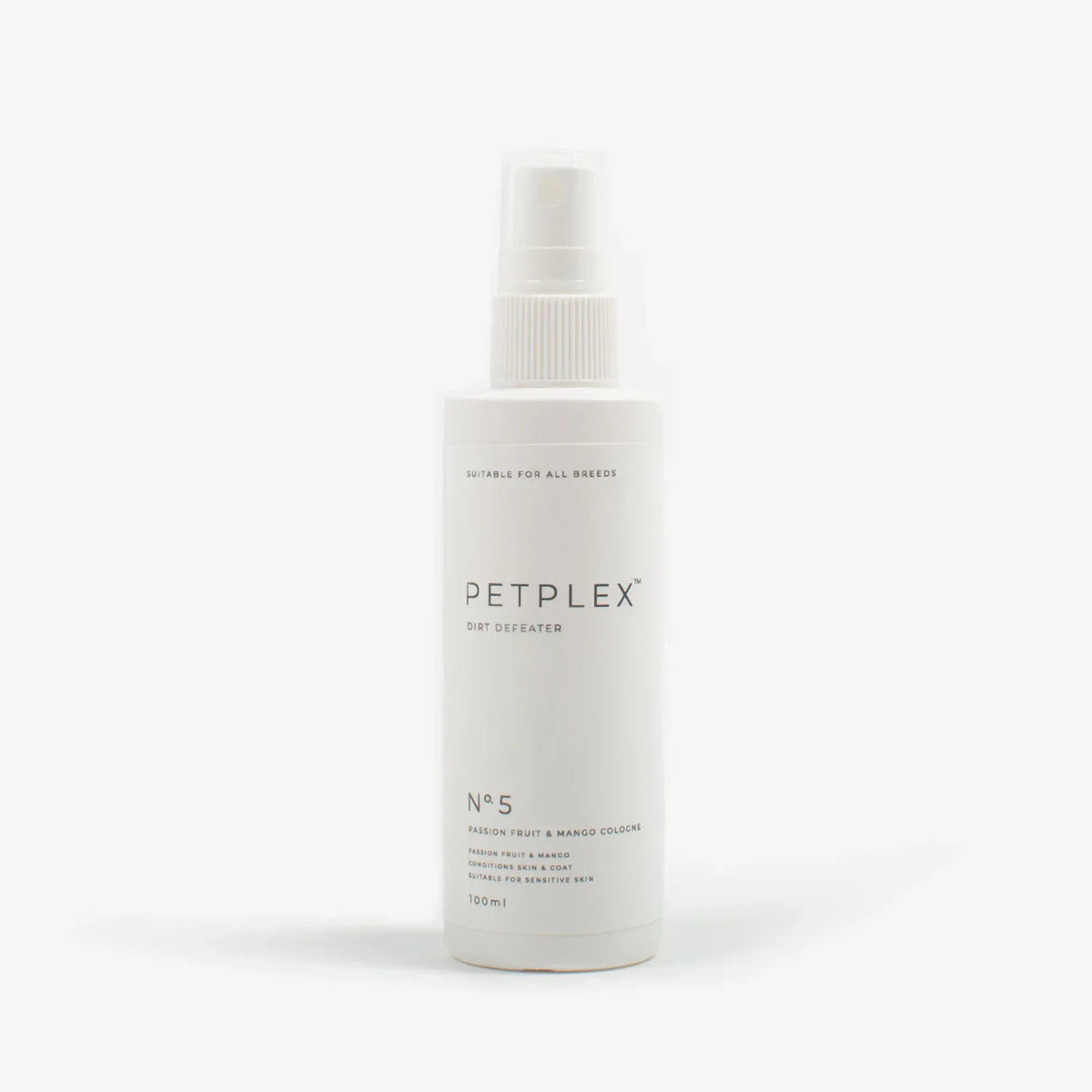 PetPlex No. 5 Dog Cologne spray bottle with mango and passionfruit fragrance