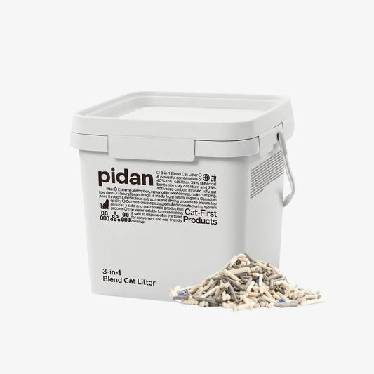 pidan 3-in-1 Blend Cat Litter packaging with loose litter