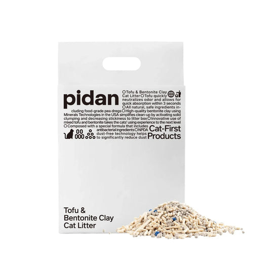 pidan Mixed Tofu Cat Litter packaging with loose litter