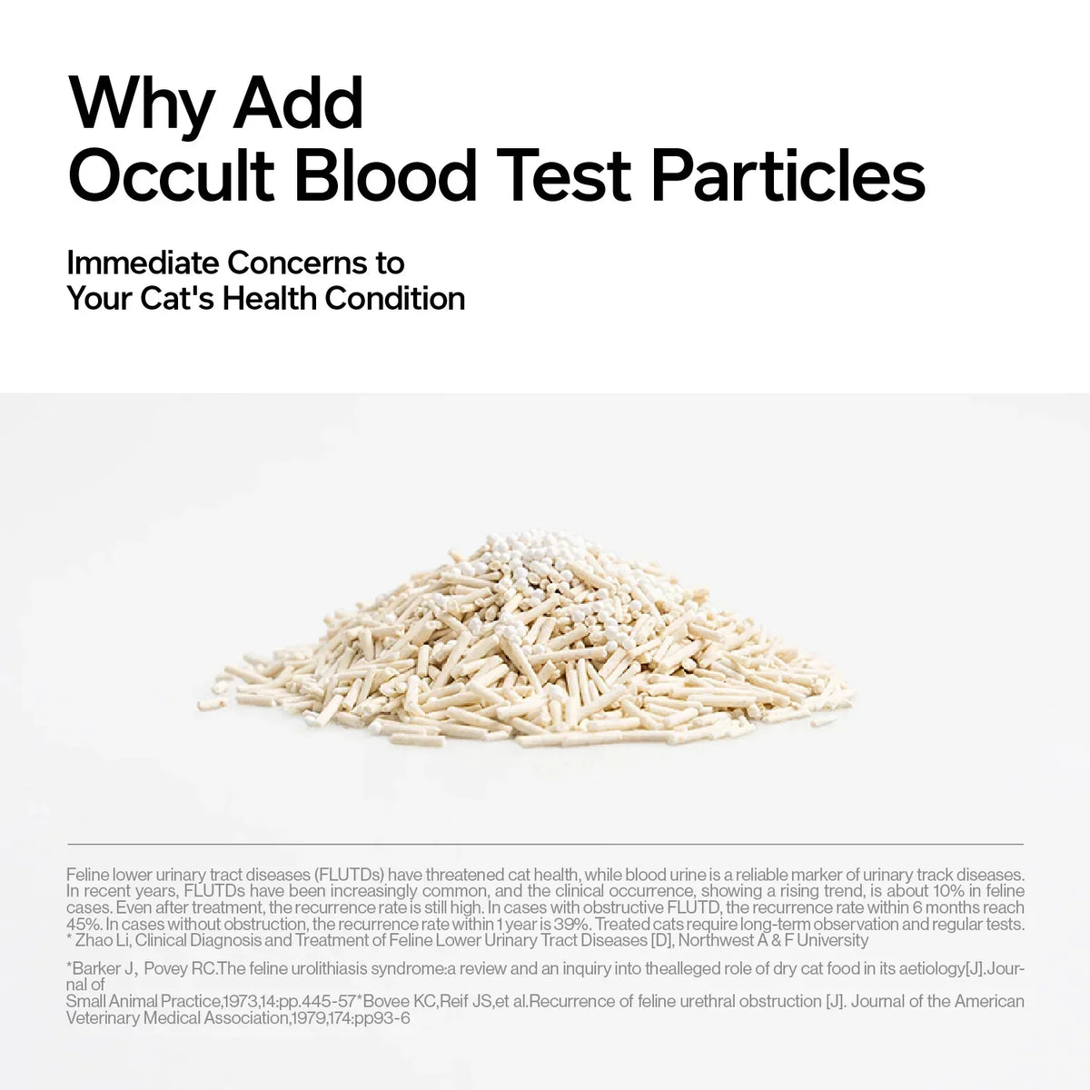 pidan tofu cat litter graphic explaining the occult blood test particles