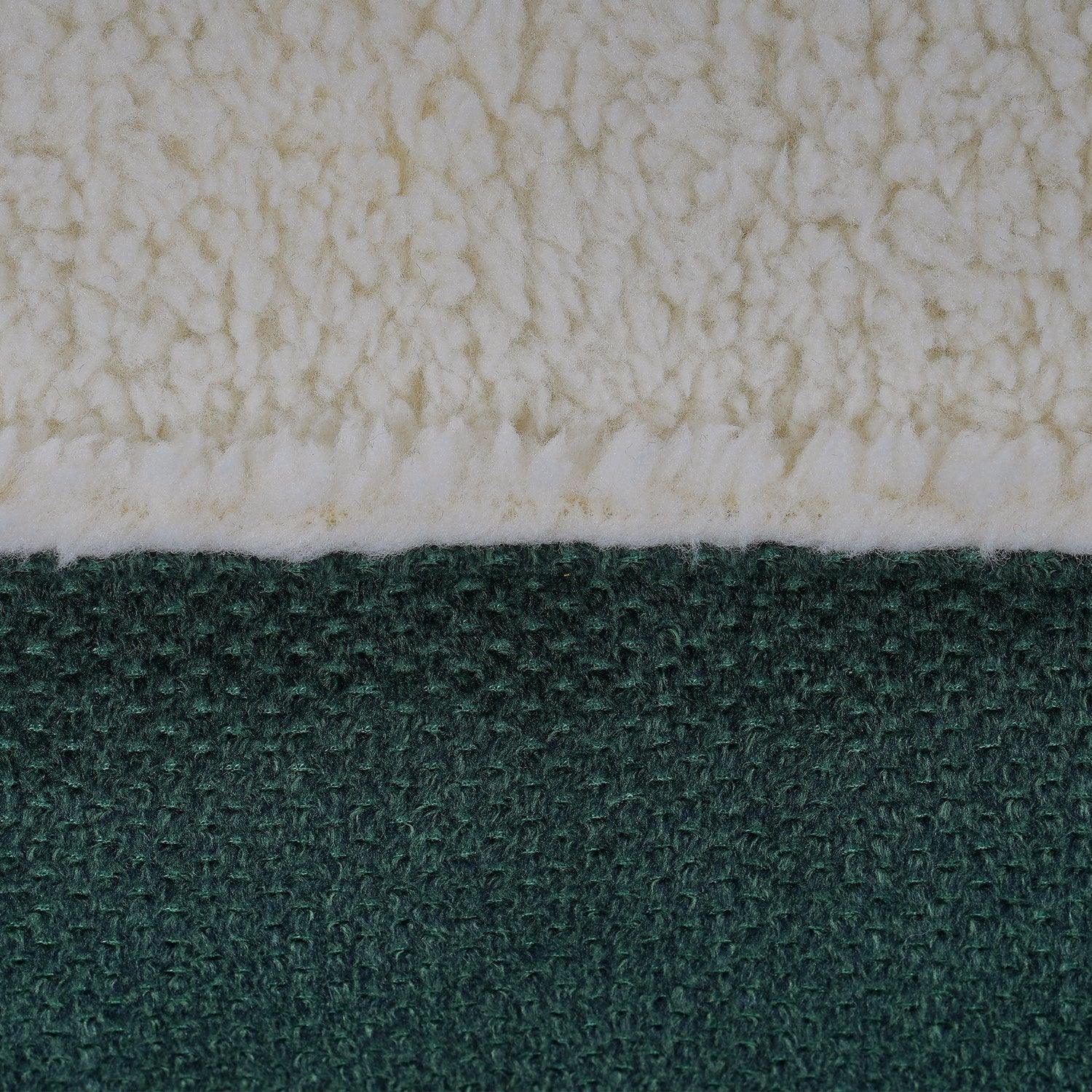 Bottle green upholstery fabric used on the Richmond Luxury Pillow Dog Bed.