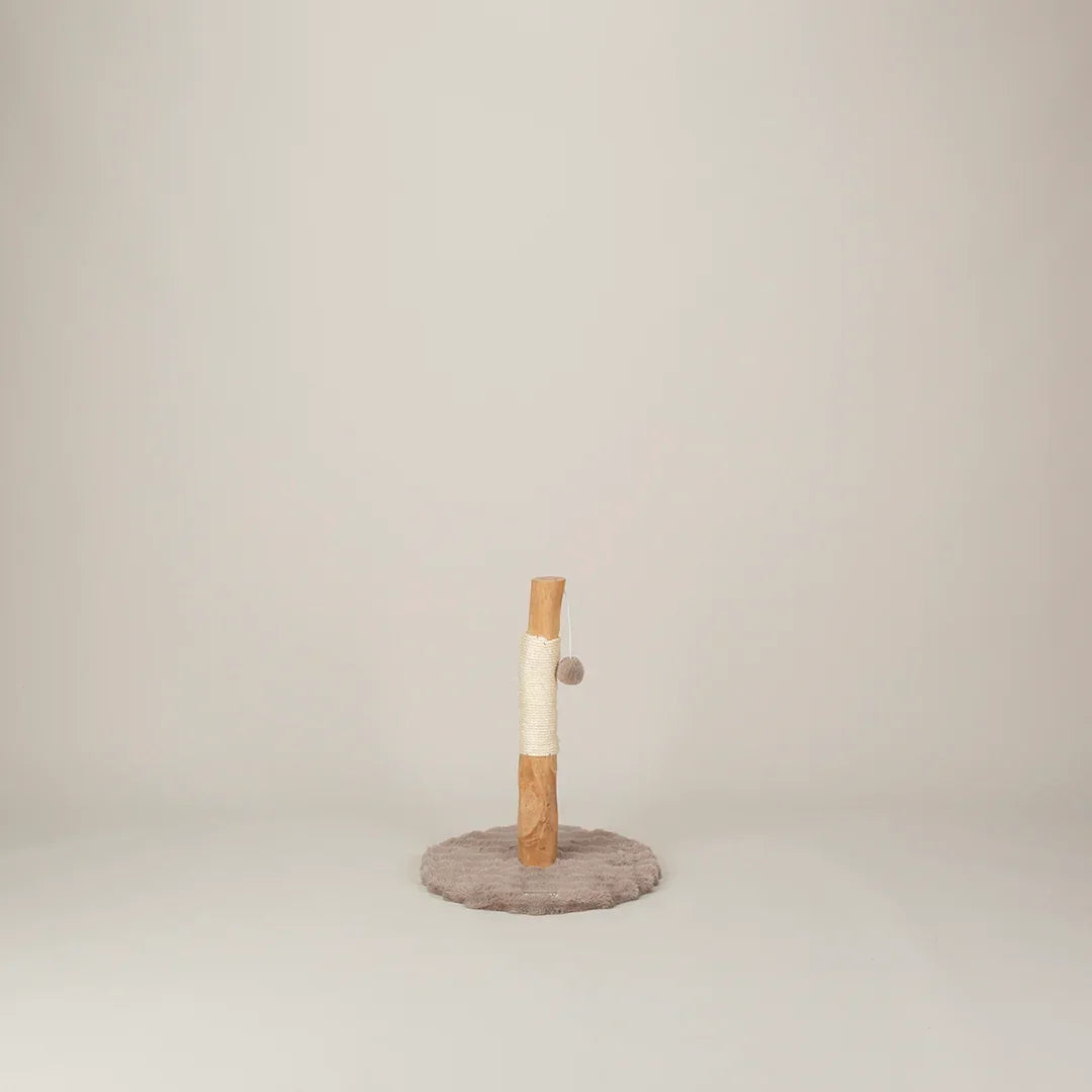 Scruffs Andes cat scratching post taupe standalone on neutral background