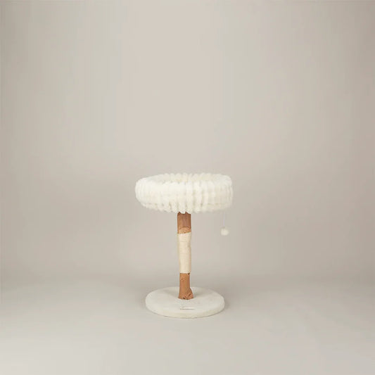 Scruffs Alpine Appalachians cream cat tree showing compact design and single raised bed