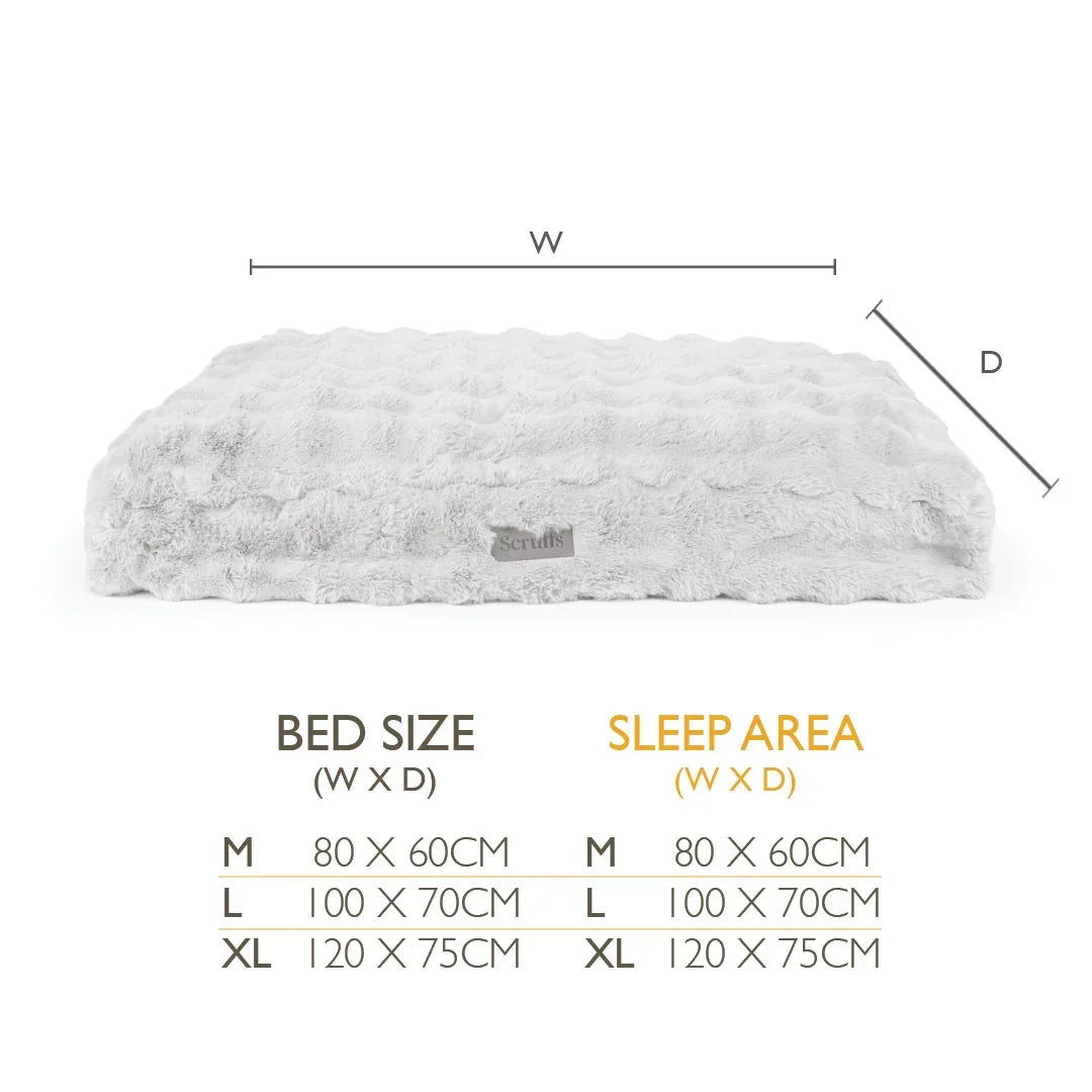 Scruffs Alpine dog mattress size guide and dimensions