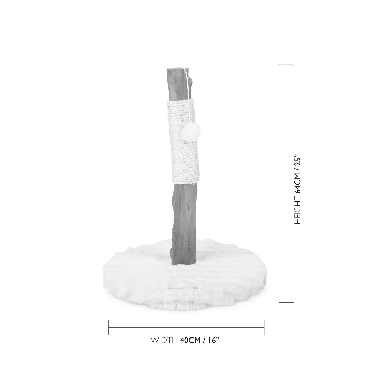 Scruffs Alpine Rockies cat scratching post dimensions showing height and base width