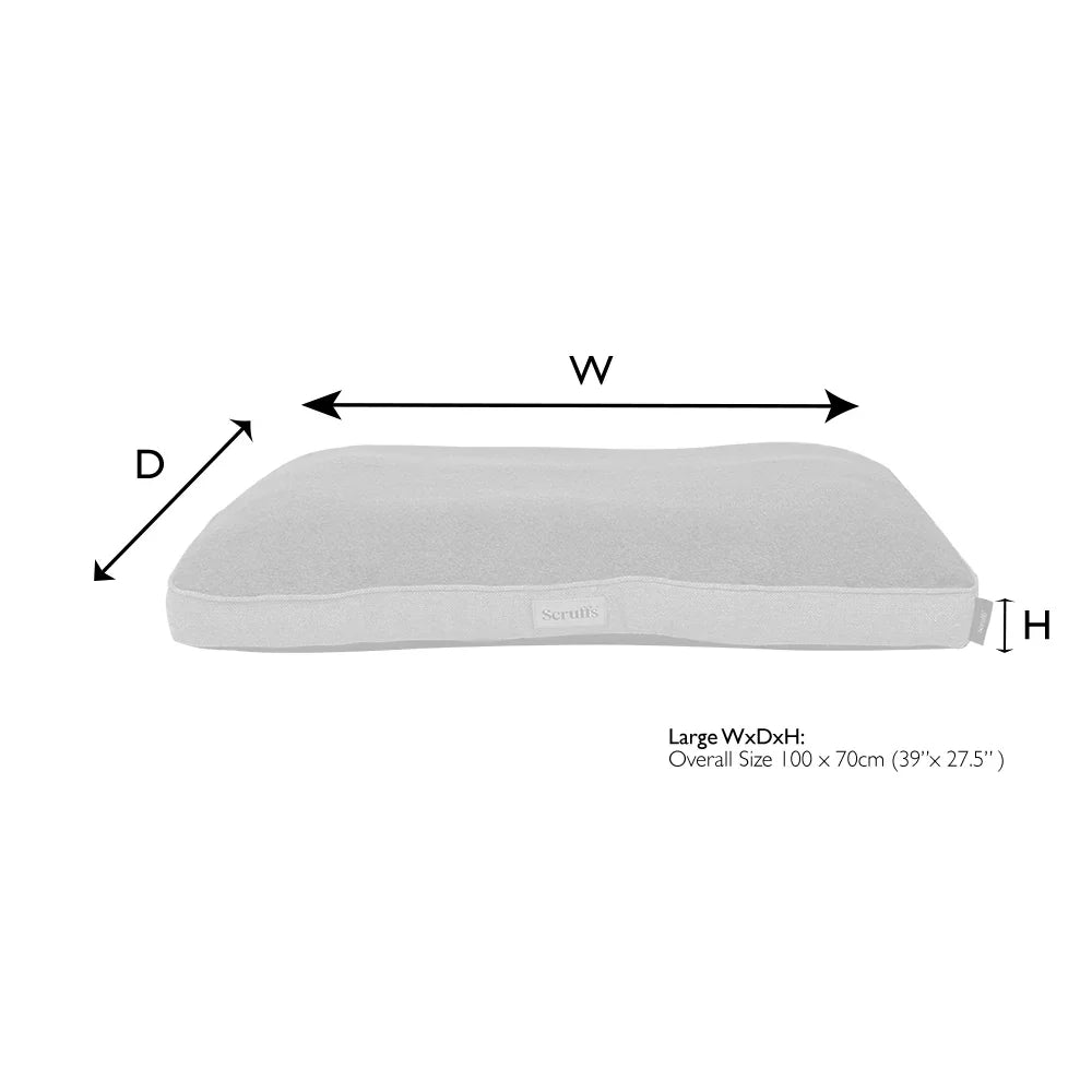 Scruffs Harvard memory foam dog mattress large size 100 x 70 x 12 cm