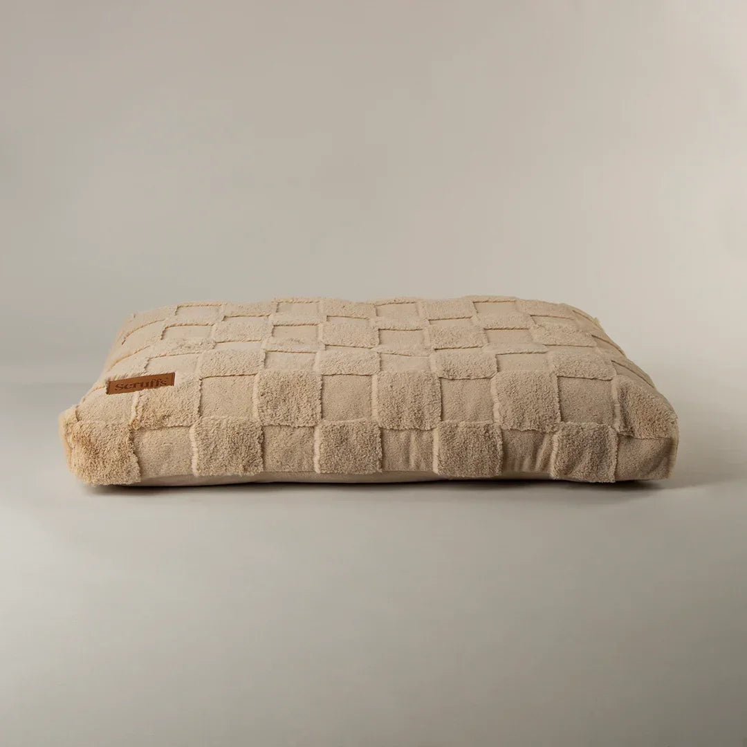 Tan Scruffs Oxford memory foam dog mattress