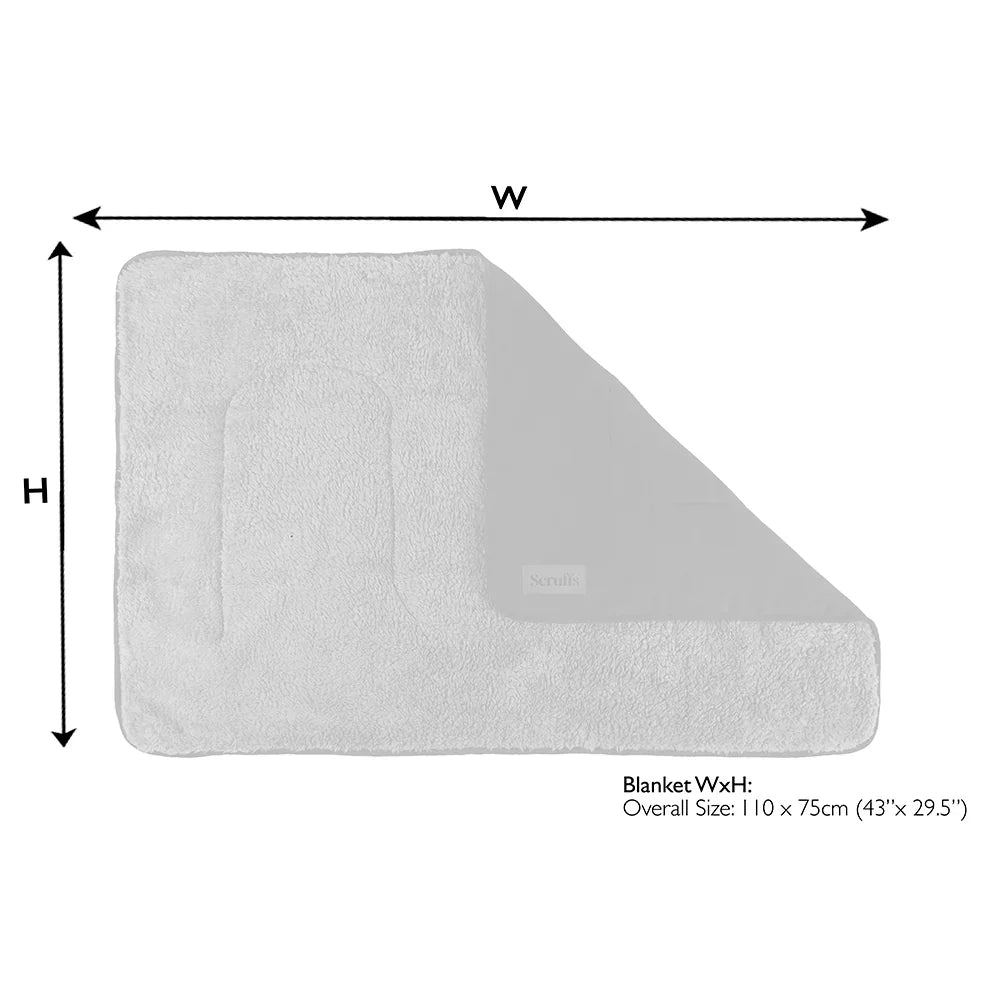 Scruffs snuggle dog blanket size guide and dimensions